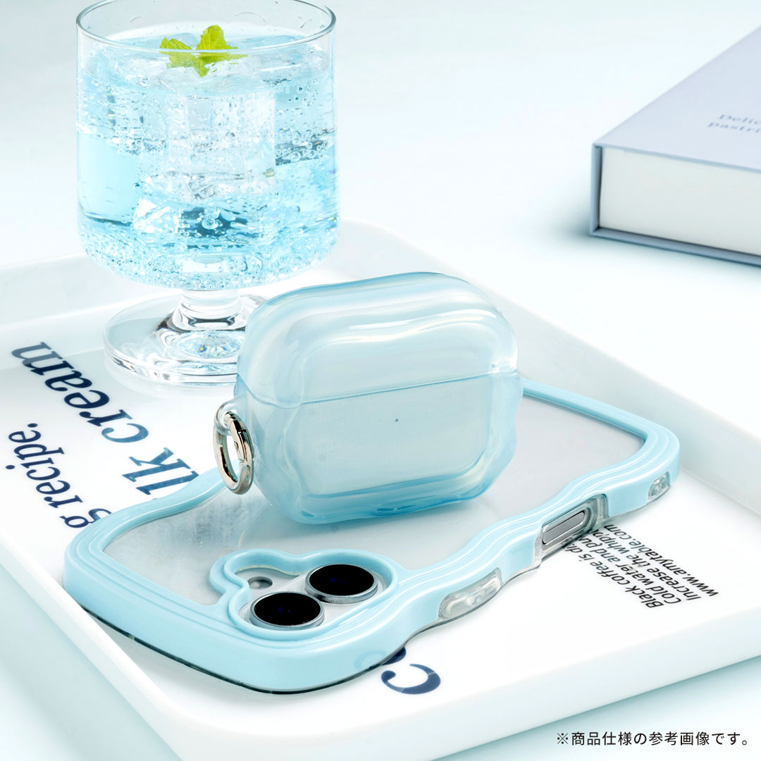 [Airpods Pro(第2/1世代)専用]PHONEAR なみ型 Airpodsケース macaron(ホワイト／バニラ)