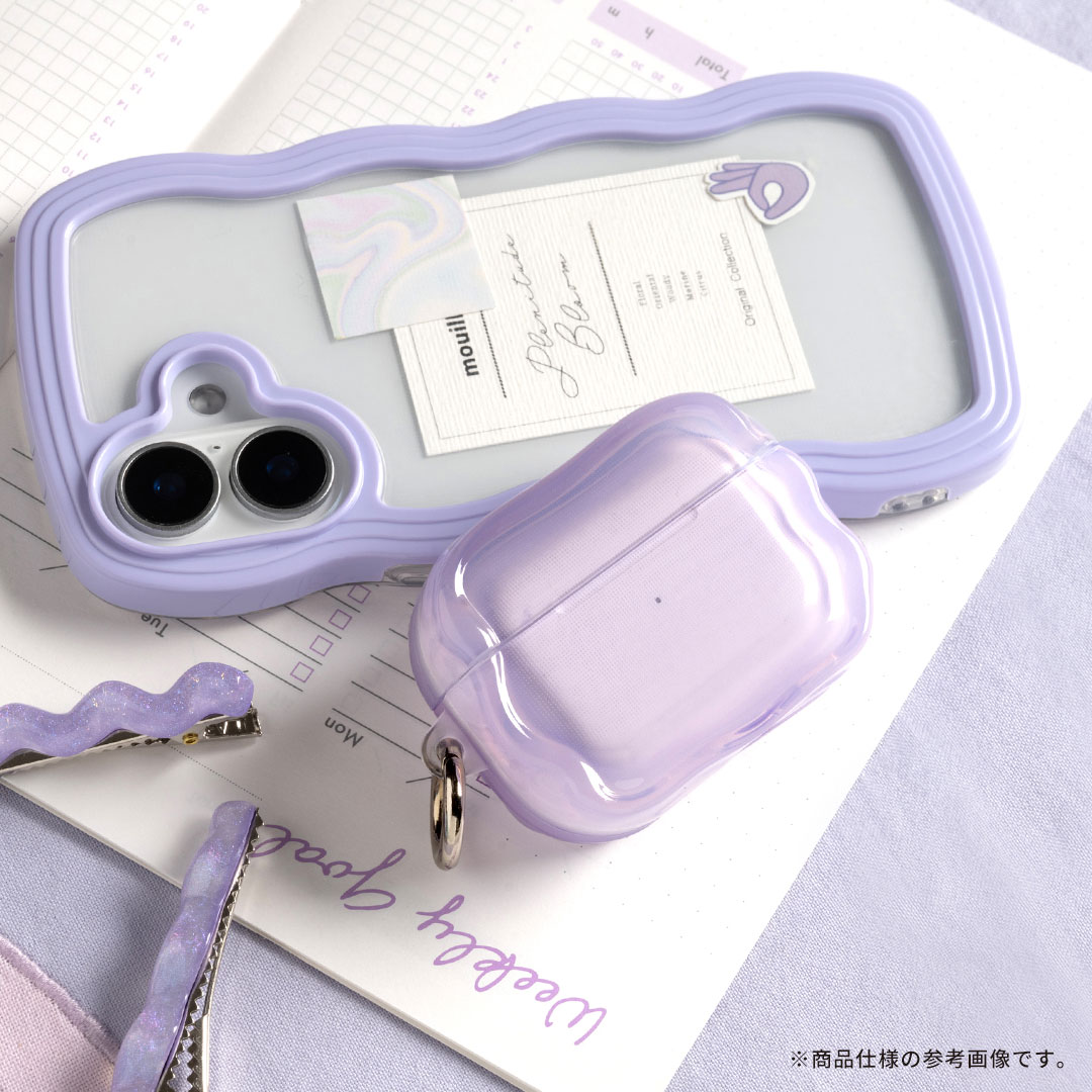 [Airpods Pro(第2/1世代)専用]PHONEAR なみ型 Airpodsケース macaron(ホワイト／バニラ)