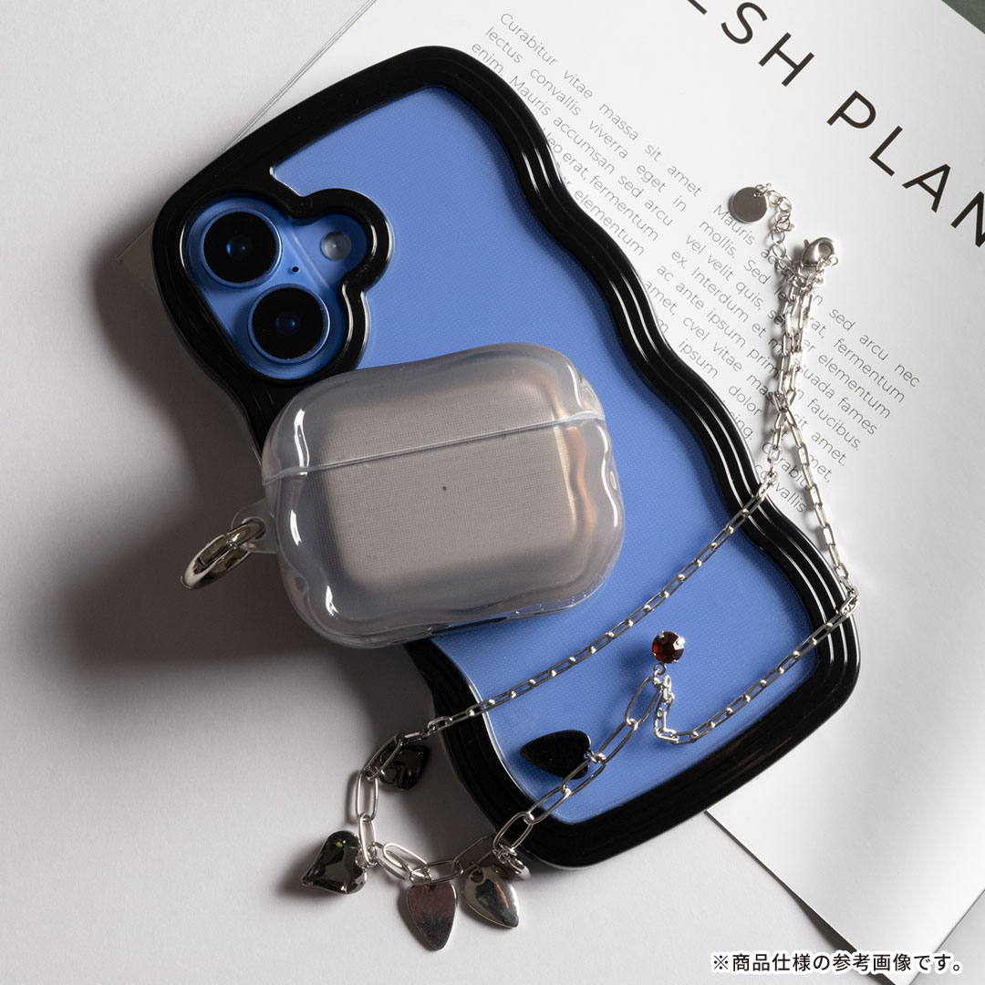 [Airpods Pro(第2/1世代)専用]PHONEAR なみ型 Airpodsケース macaron(ホワイト／バニラ)