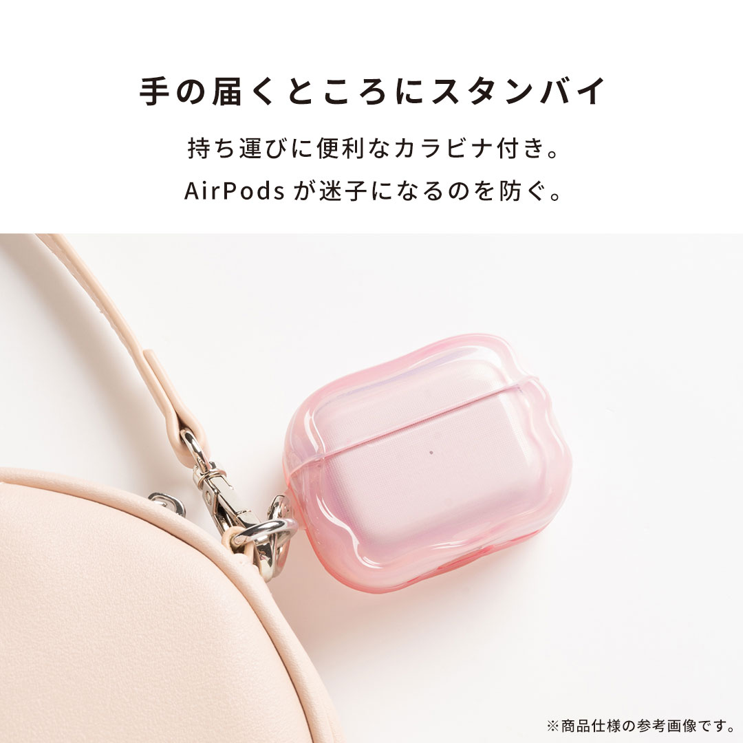 [Airpods Pro(第2/1世代)専用]PHONEAR なみ型 Airpodsケース macaron(ホワイト／バニラ)