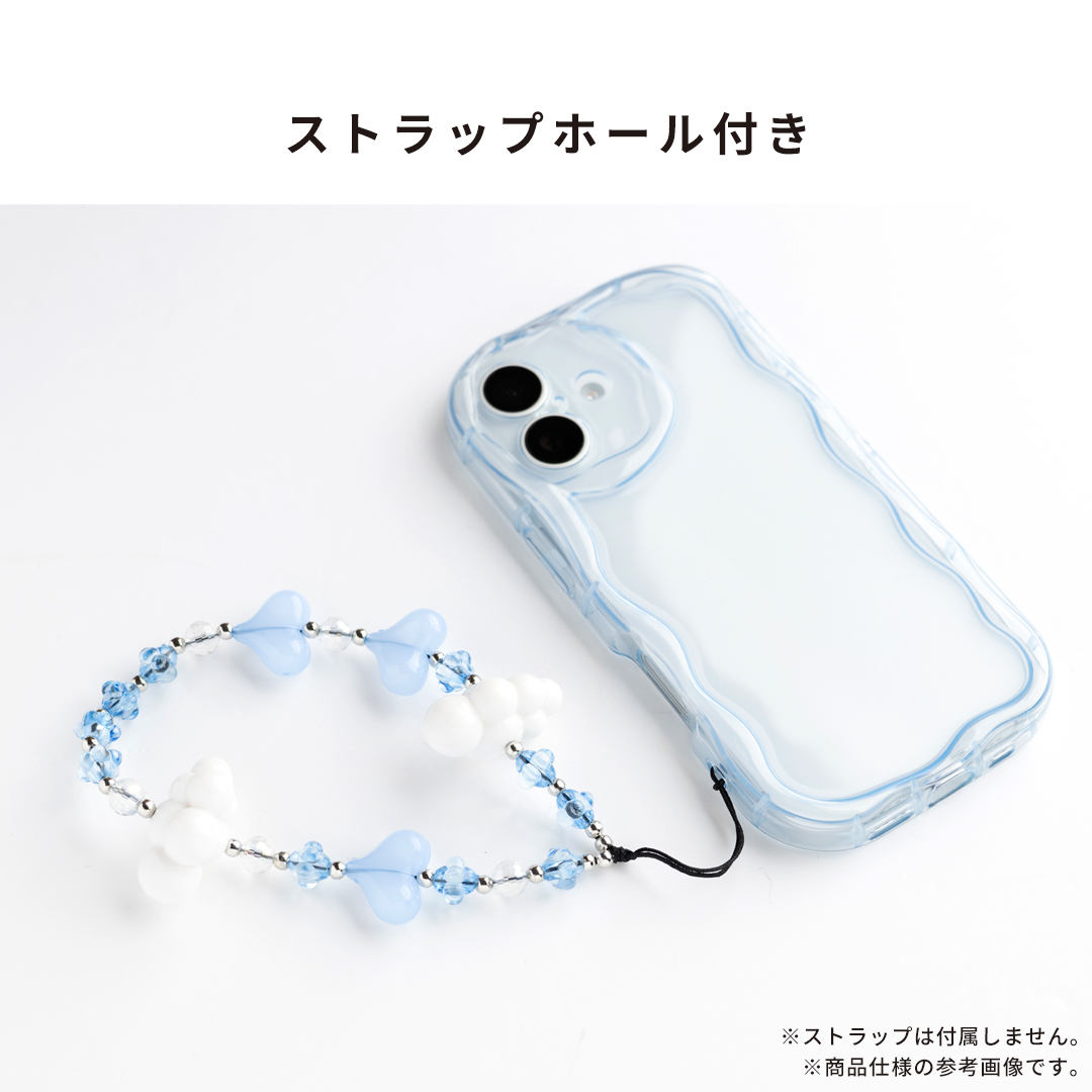 【新】[iPhone 15専用]PHONEAR ウェーブスタイルスマホケース(シルバー)