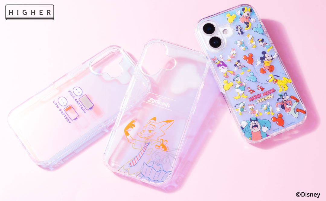 【新】[iPhone 2025 6.3inch 2Lens専用]ディズニーキャラクター HIGHER ハイブリッドケース(ミッキーマウス&フレンズ)