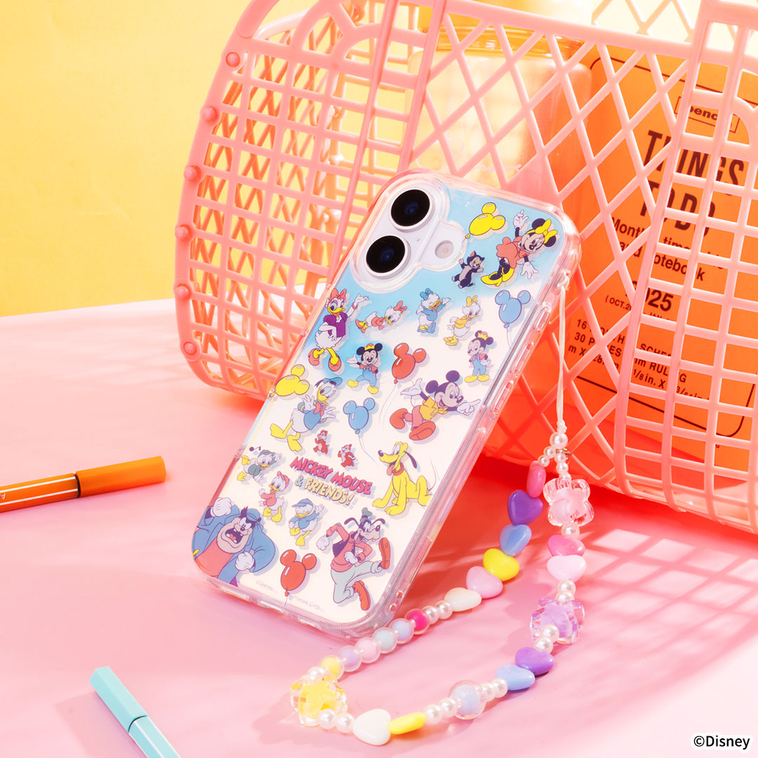 【新】[iPhone 2025 6.3inch 2Lens専用]ディズニーキャラクター HIGHER ハイブリッドケース(ミッキーマウス&フレンズ)