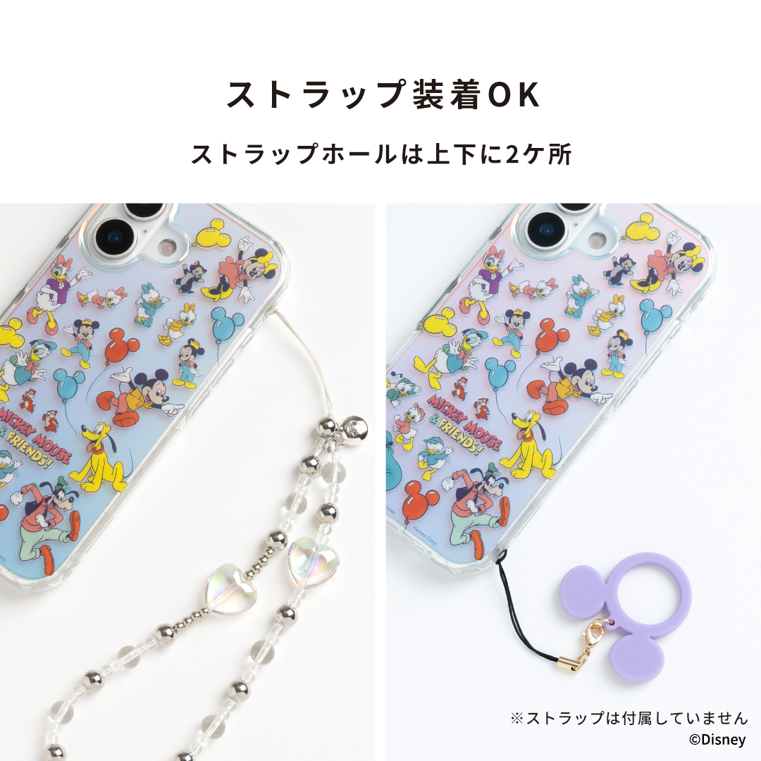 【新】[iPhone 2025 6.3inch 2Lens専用]ディズニーキャラクター HIGHER ハイブリッドケース(ミッキーマウス&フレンズ)