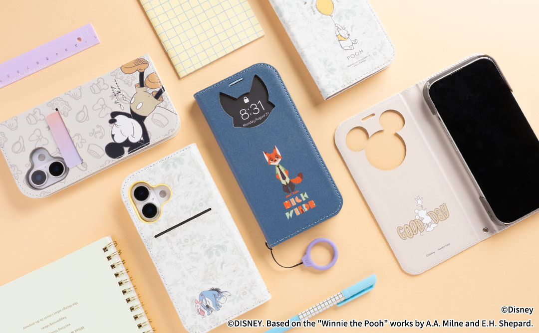 [iPhone 17専用]ディズニーキャラクター CERTA フリップ窓付きダイアリーケース