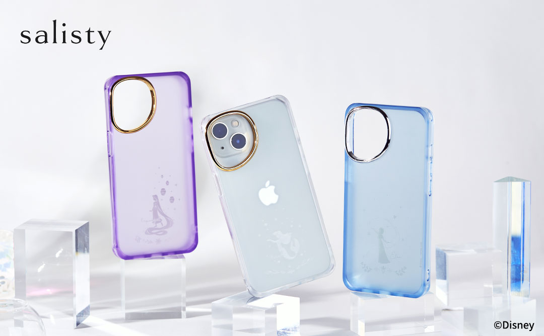 [iPhone 15/14/13専用]ディズニーキャラクター salisty(サリスティ)クリアカラー耐衝撃ハードケース