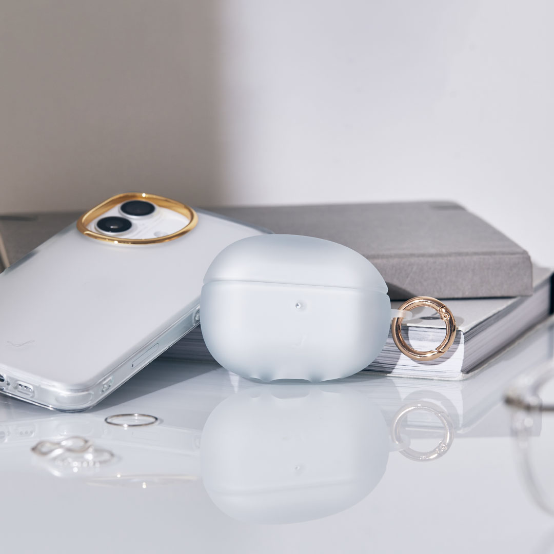 [AirPods Pro(第2/1世代)専用]salisty(サリスティ)クリアカラー耐衝撃ケース(チャコールブラック)