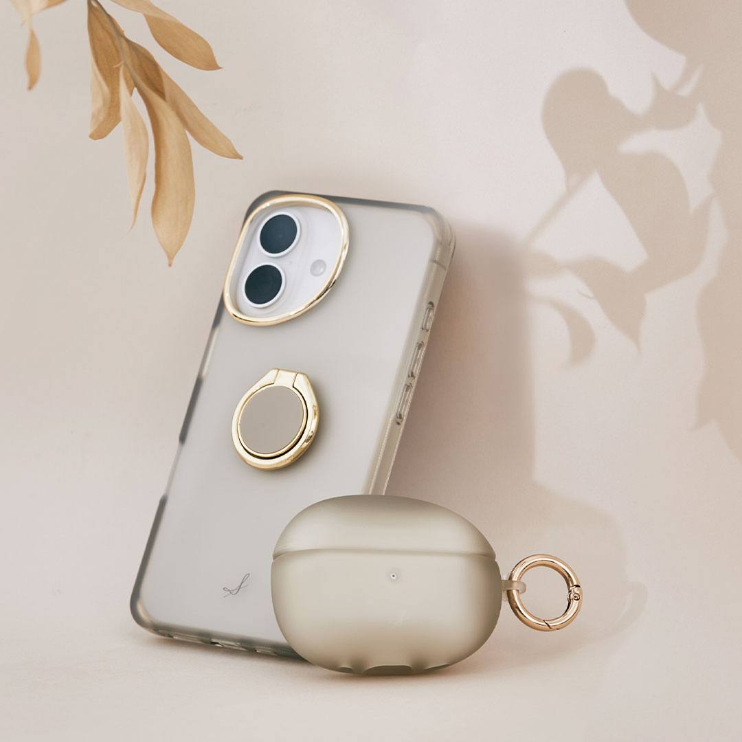 [AirPods Pro(第2/1世代)専用]salisty(サリスティ)クリアカラー耐衝撃ケース(チャコールブラック)