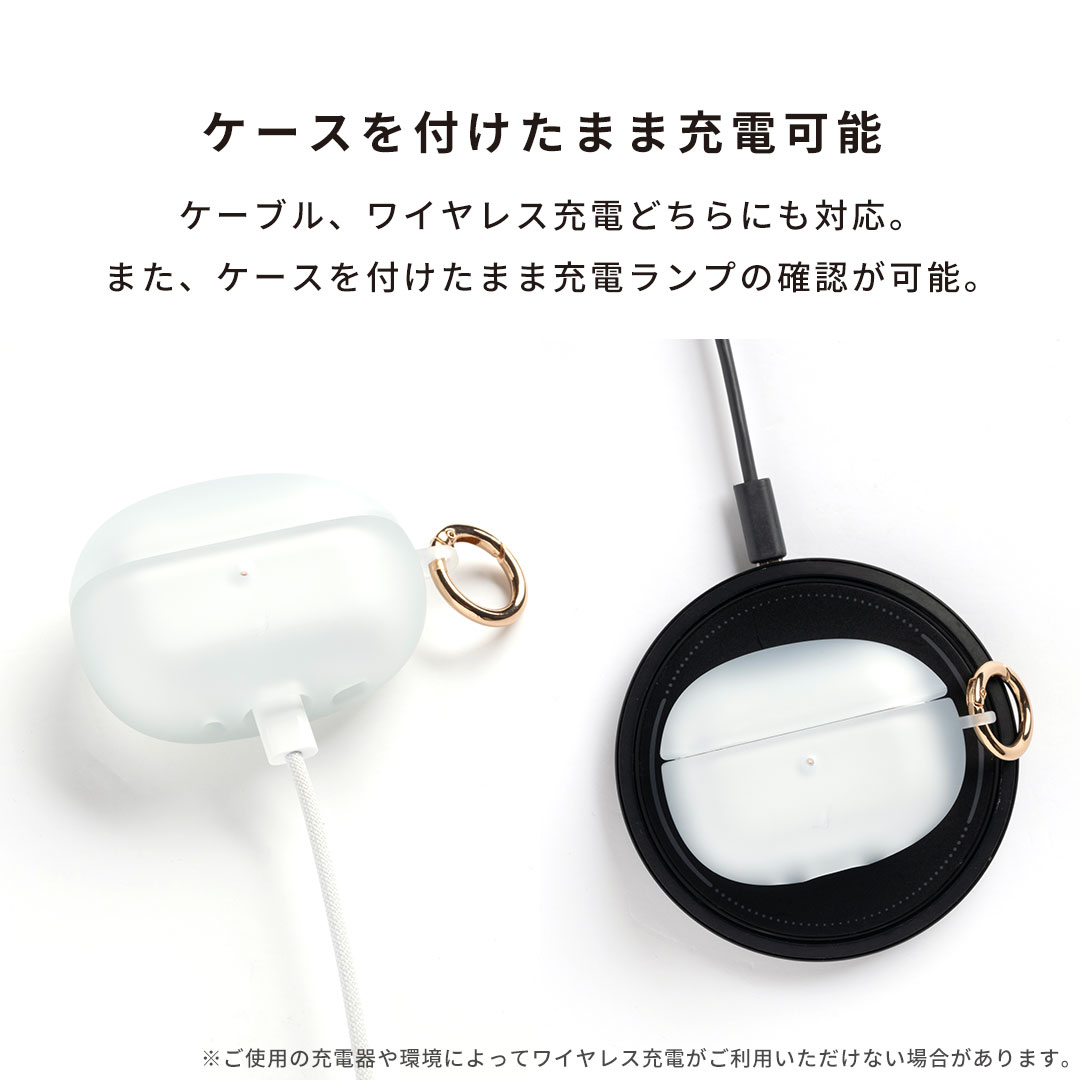 [AirPods Pro(第2/1世代)専用]salisty(サリスティ)クリアカラー耐衝撃ケース(チャコールブラック)