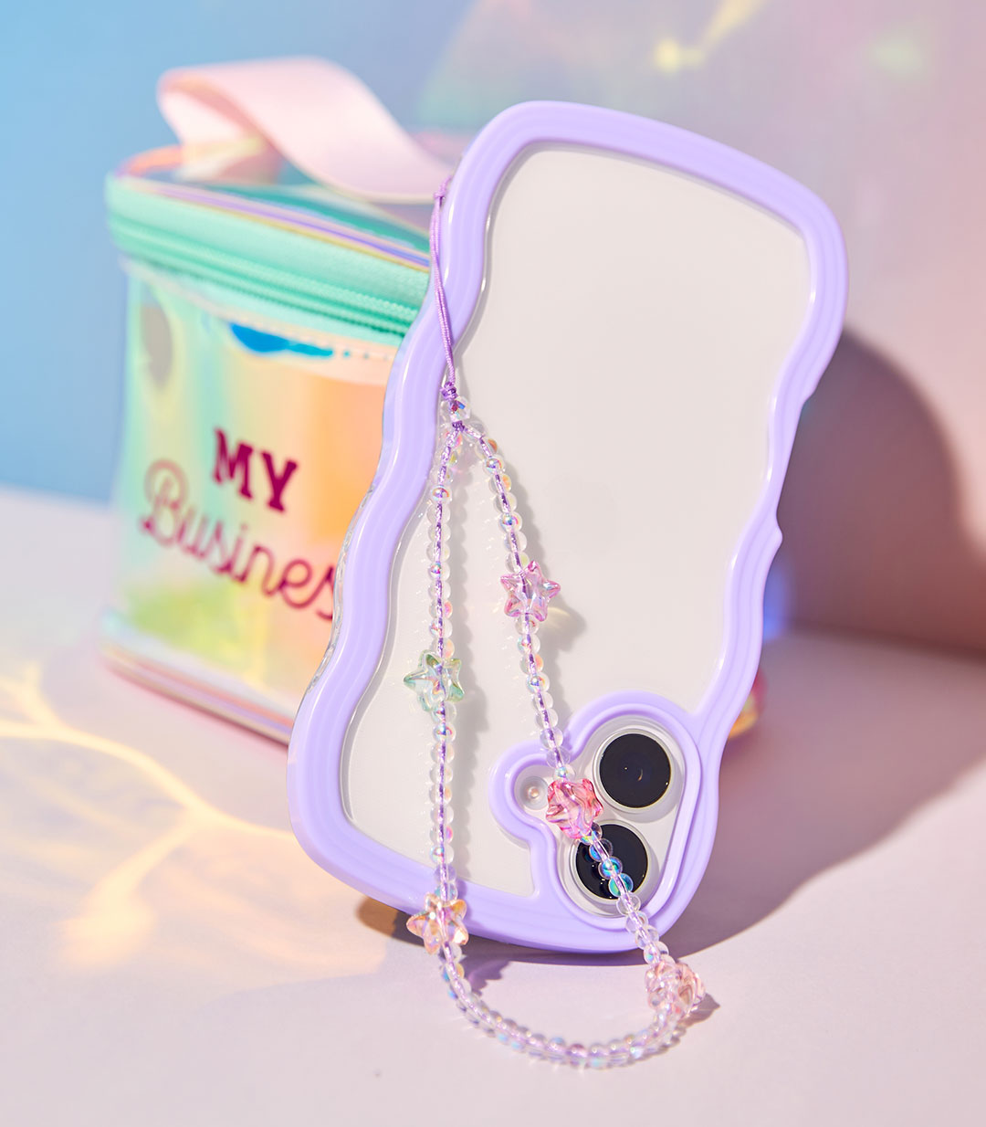 【新】tokitam ビーズストラップ(シルバースター/クリア)