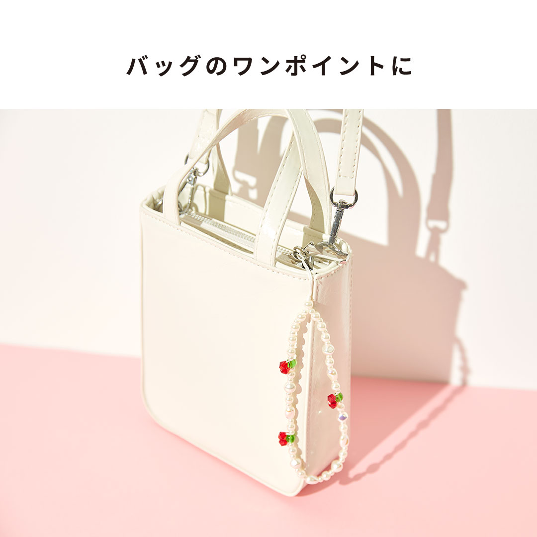 【新】tokitam ビーズストラップ(シルバースター/クリア)