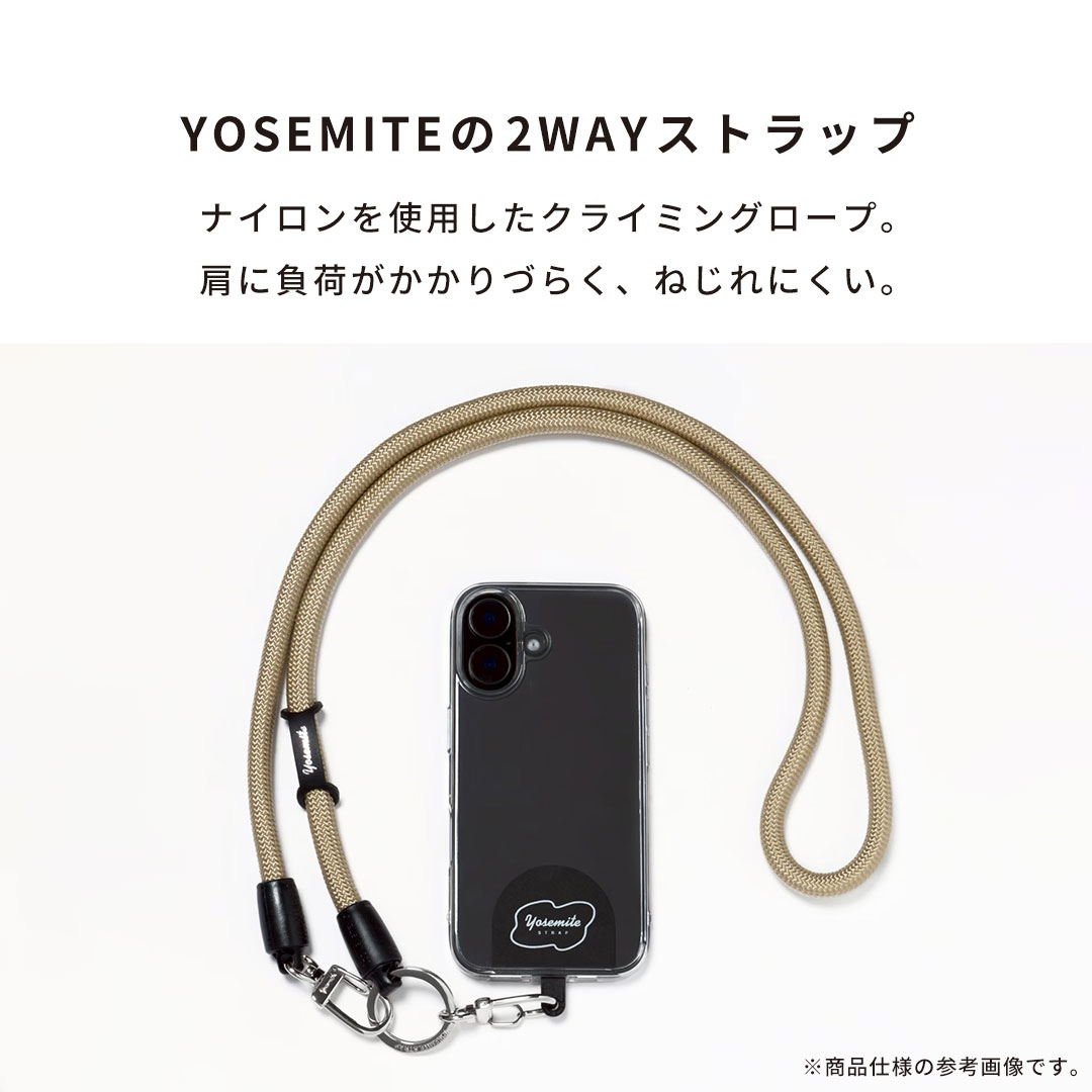 【新】YOSEMITE ヨセミテ 2WAY MOBILE STRAP(MAD BLACK/マッドブラック)