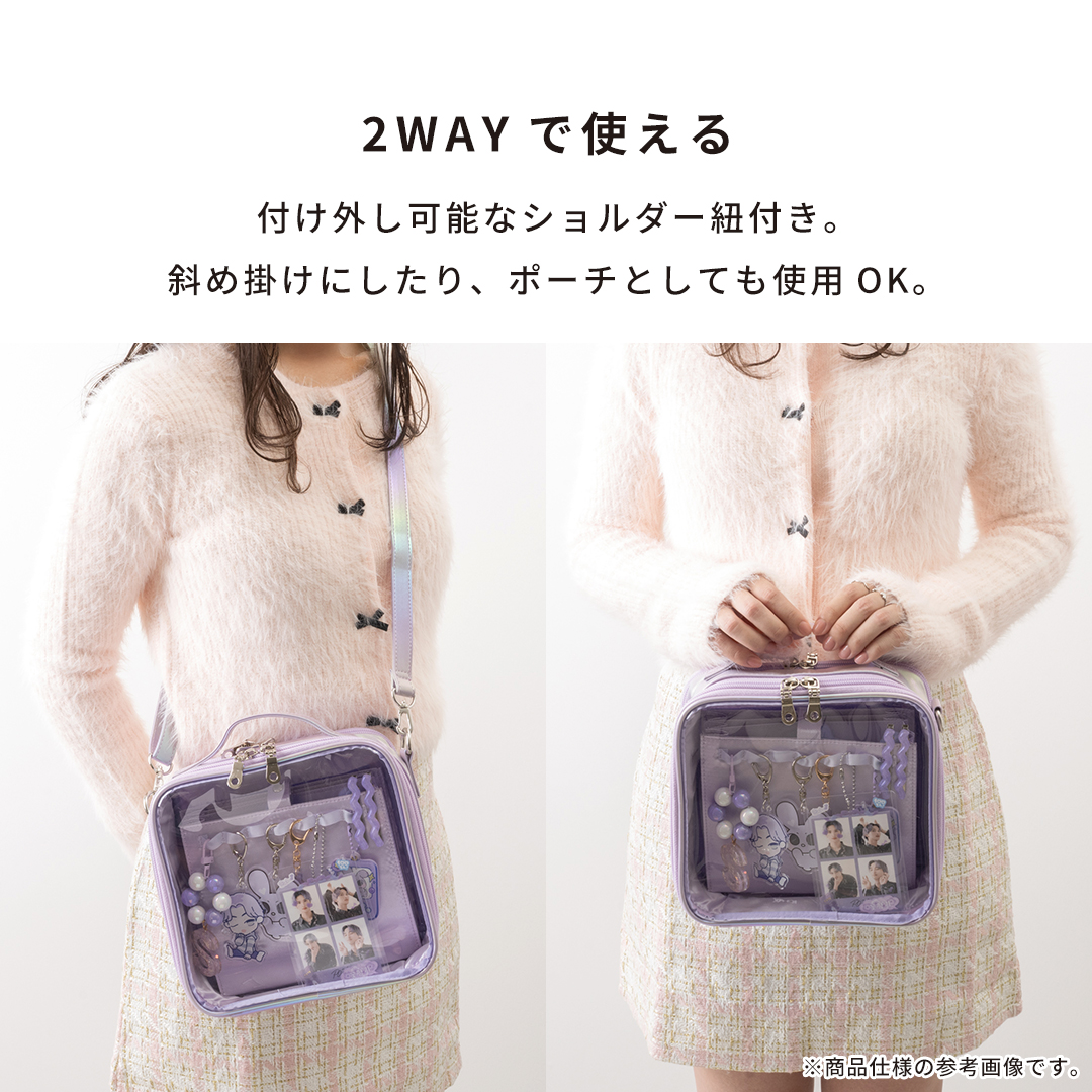 Mineed by Osel 合皮ストレージ 2WAY ショルダーバッグ(パールホワイト)